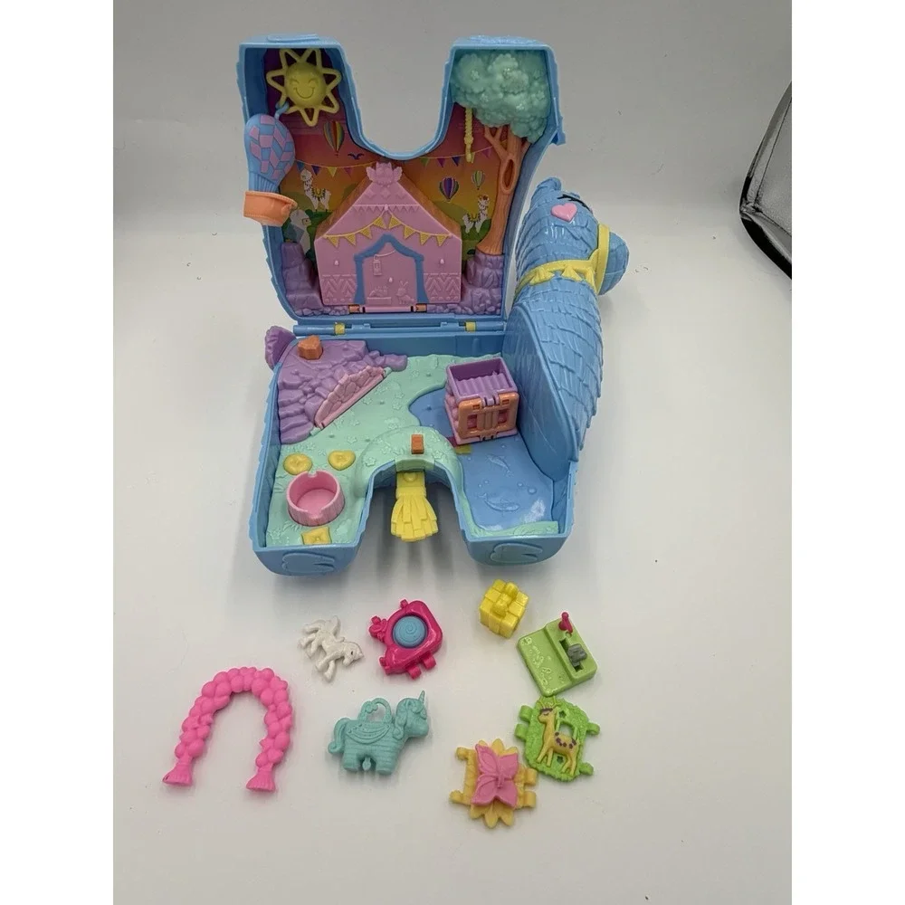 Polly Pocket Llama Party Piñata Playset HHX74 2 Dolls Accessories Mattel